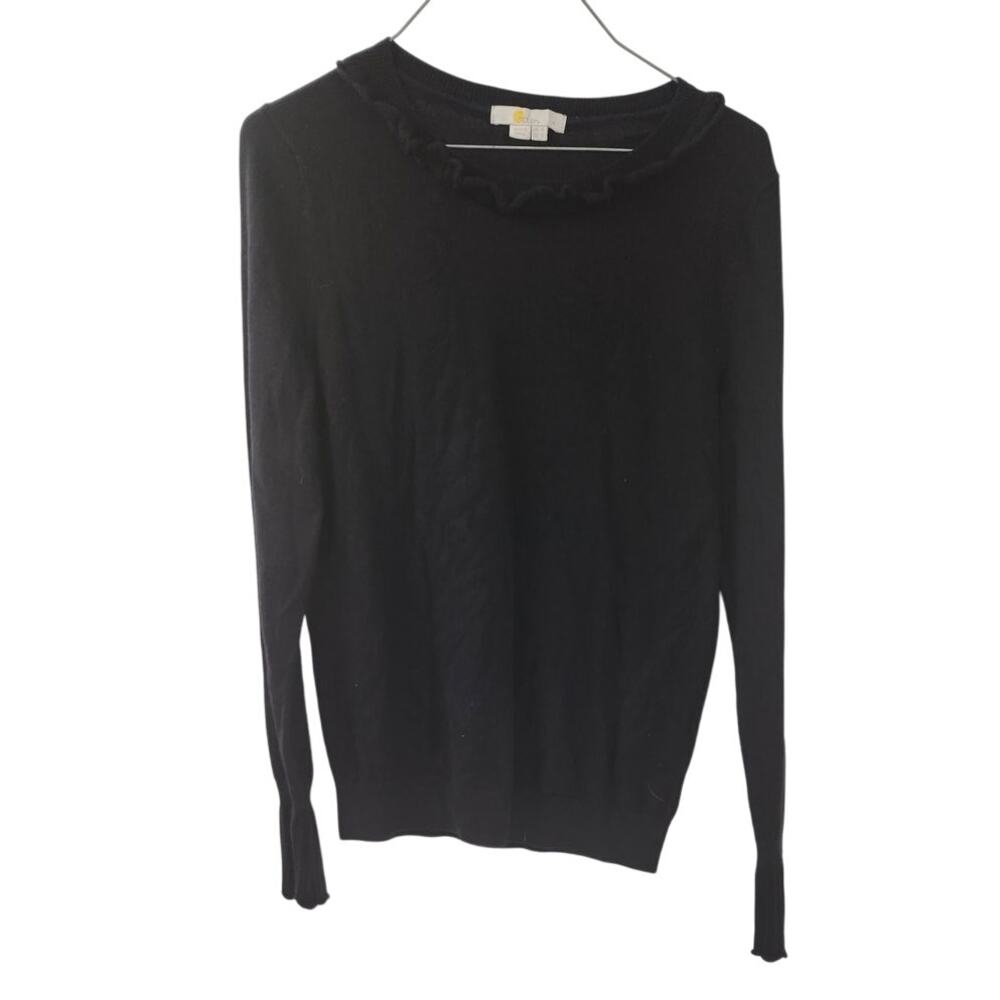 Boden Cotton Wool Blend Sweater Womens Size 4 Crew‑Neck Long‑Sleeve Classic